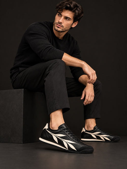 VILVIRI Élan Stride — Men's Retro Leaf Sneakers