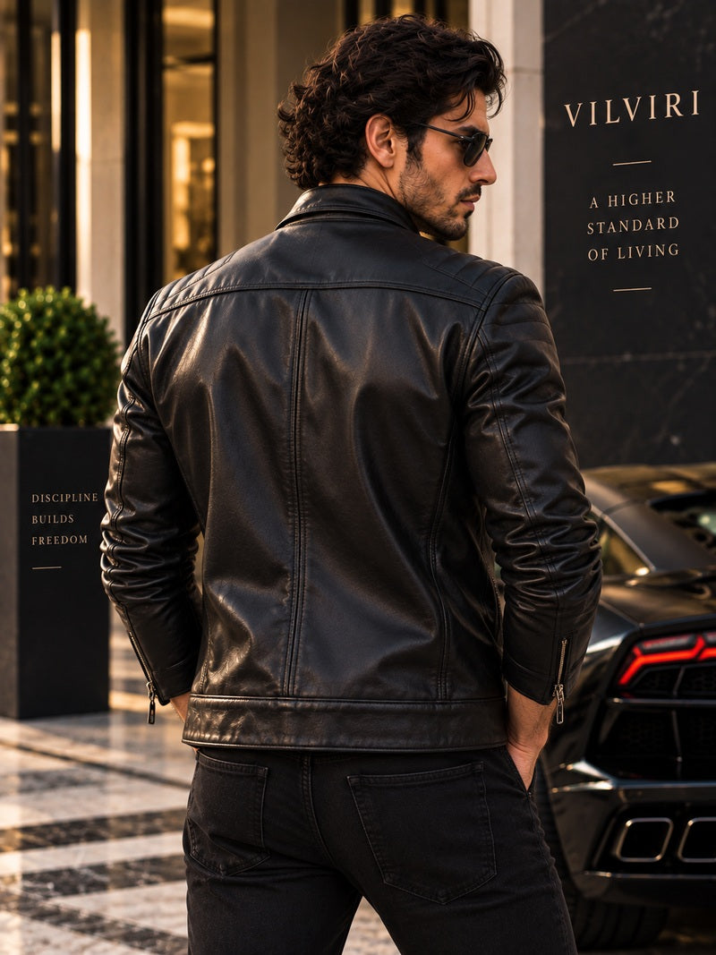 VILVIRI Noir Vanta — Men's Leather Jacket