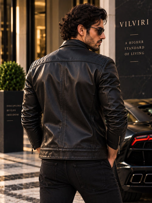 VILVIRI Noir Vanta — Men's Leather Jacket