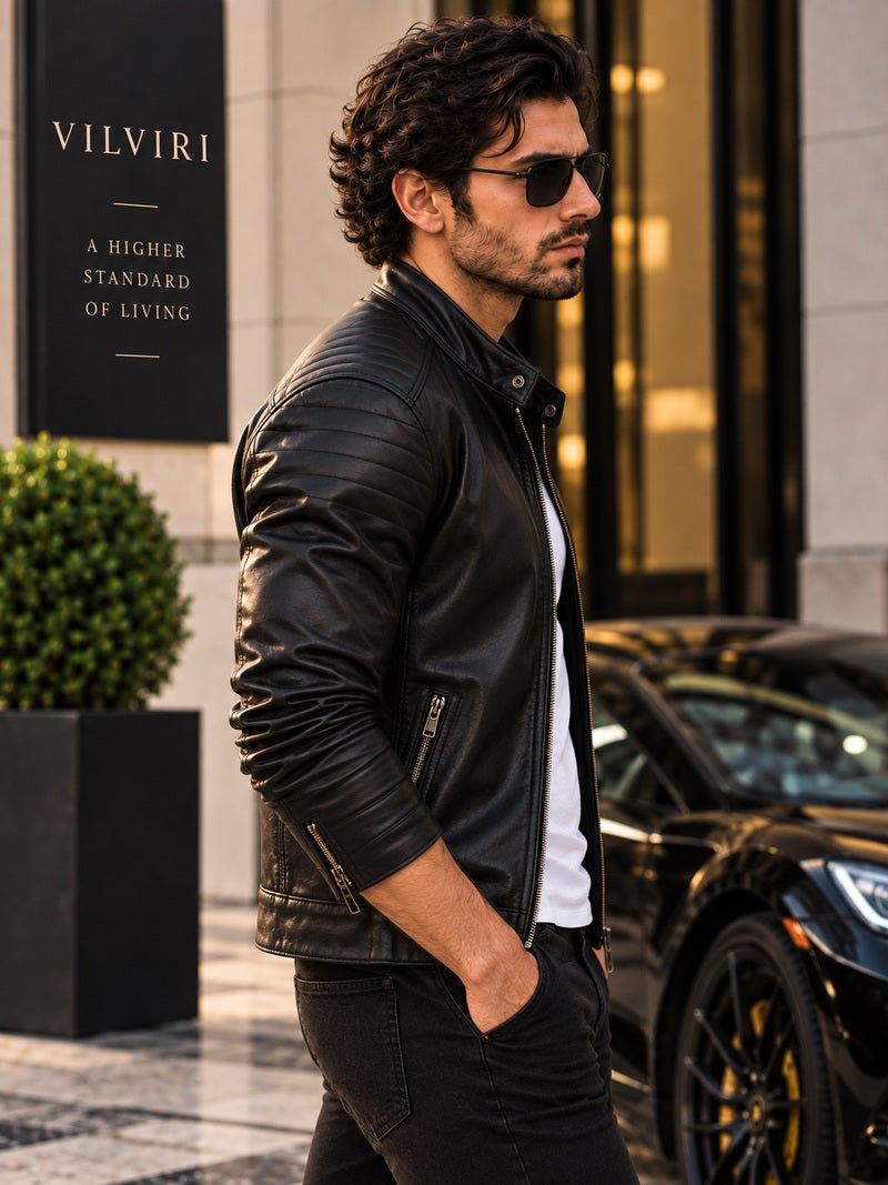 VILVIRI Noir Vanta — Men's Leather Jacket
